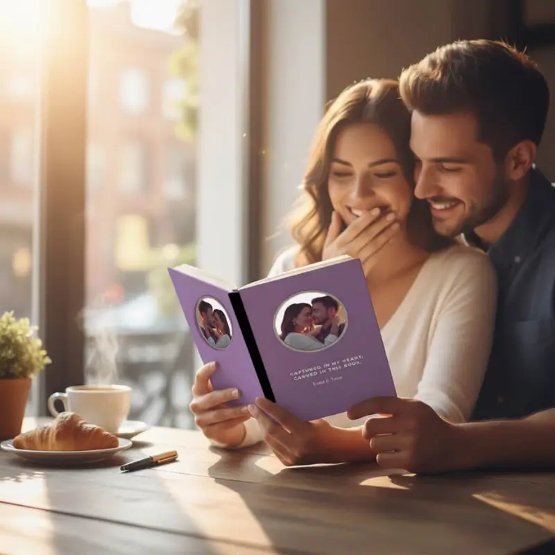 Home custom laser carved 3d portrait journal